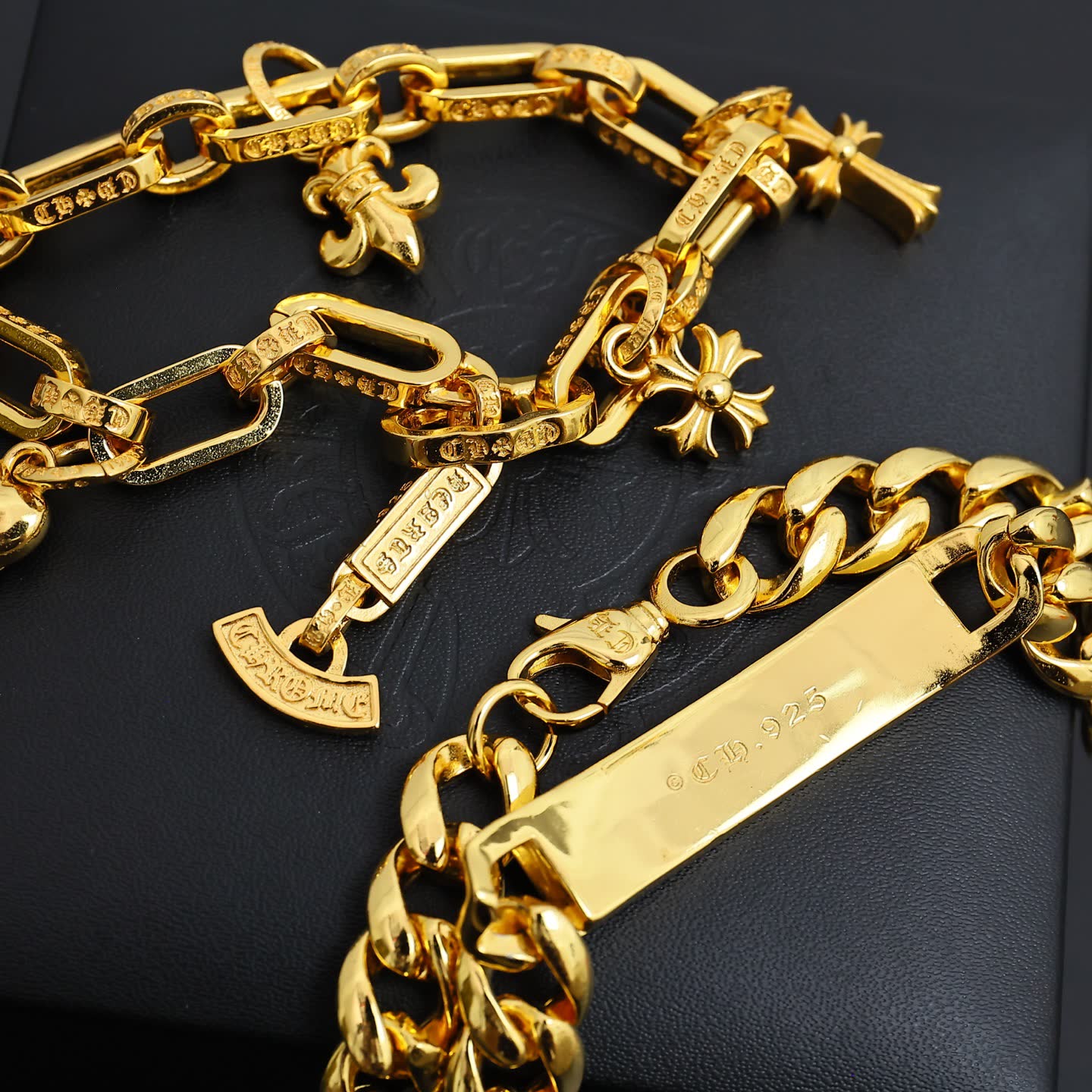 Chrome Hearts Gold Charm Bracelet